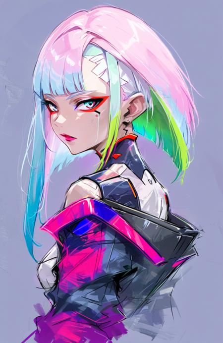 35870-78260216-1girl, solo, lucy _(cyberpunk_), cyberpunk _(series_), asymmetrical hair, short hair, blue hair, green hair, pink hair, multicol.png